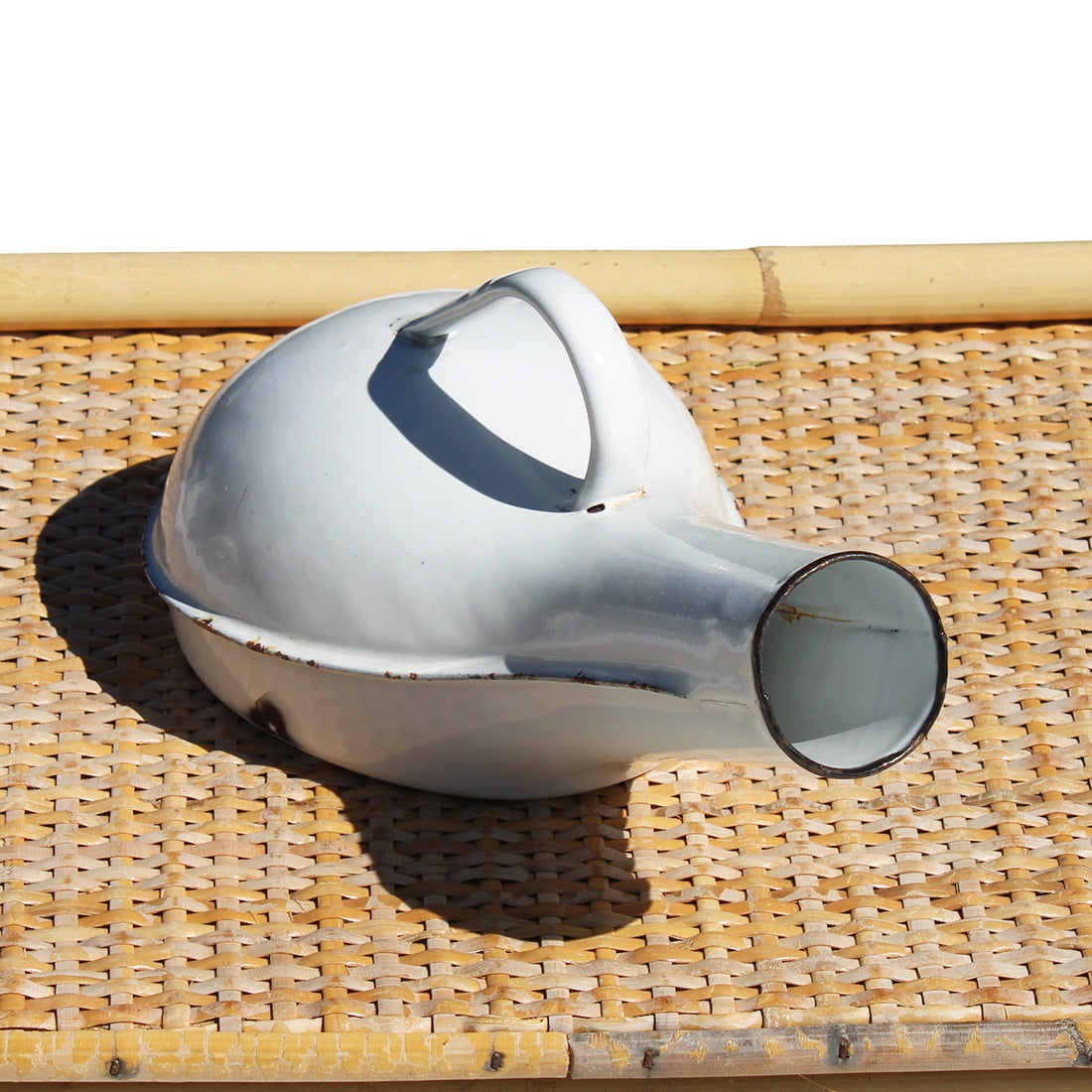 Urinoir Mural Vintage En Métal émaillé Jones – Blanc Et Noir – Idéal Camping