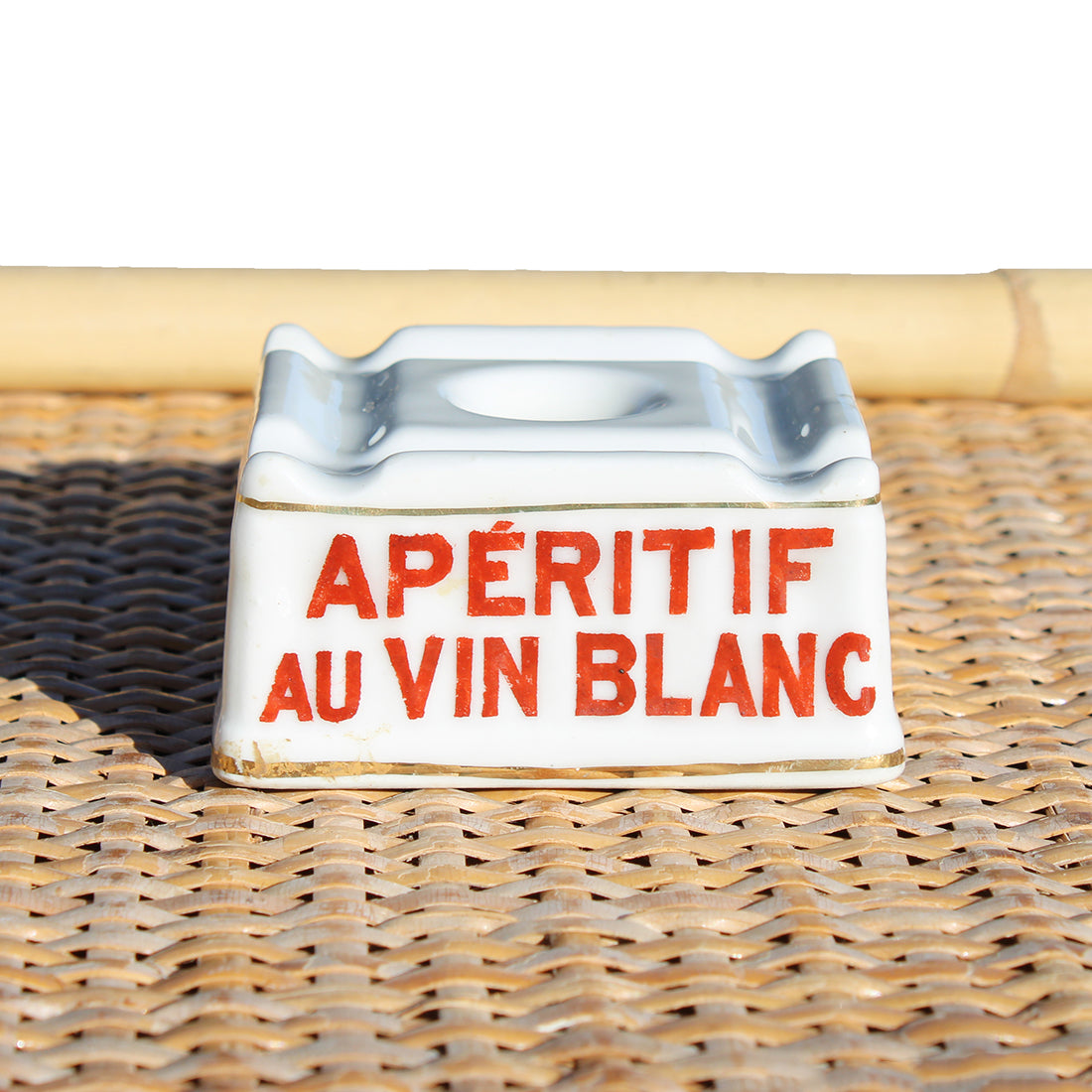 Porte-papiers En Cuir Vintage Publicité Apéritif Trilles - Marron - Occasion Très Bon état
