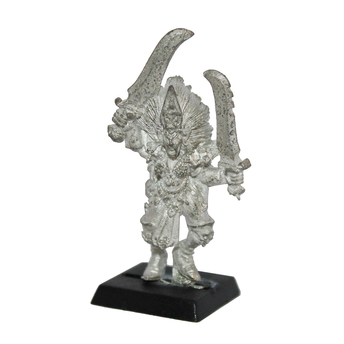 Figurine Elfe Noir Warhammer 1987 En Métal - Occasion, Pour Batailles Fantastiques Ou Collection, Référence P-00ES9