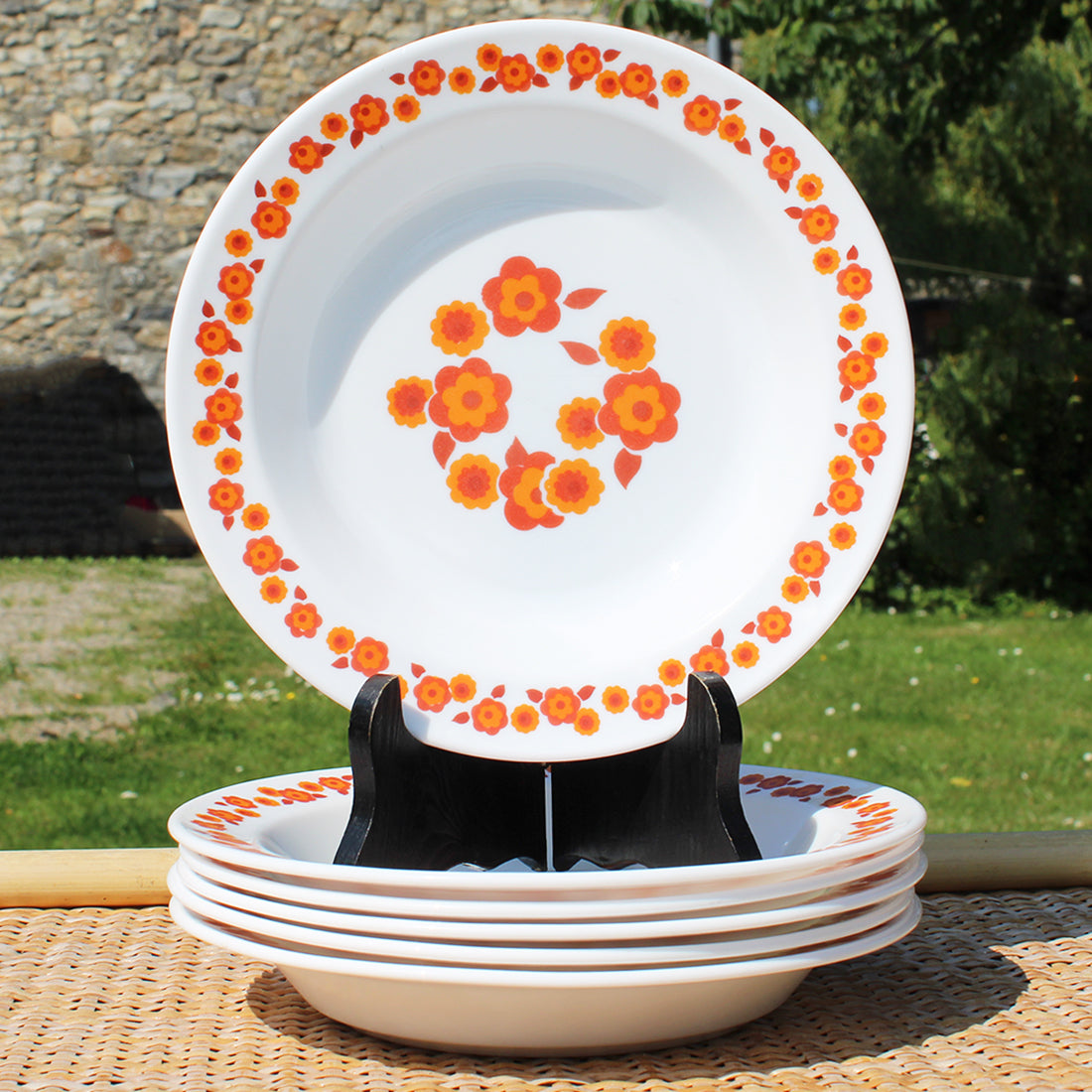 Lot14 De 6 Assiettes Creuses Arcopal Vintage France D 21,5 Cm Lot14 De 6 Assiettes Creuses Arcopal Vintage France D 21,5 Cm