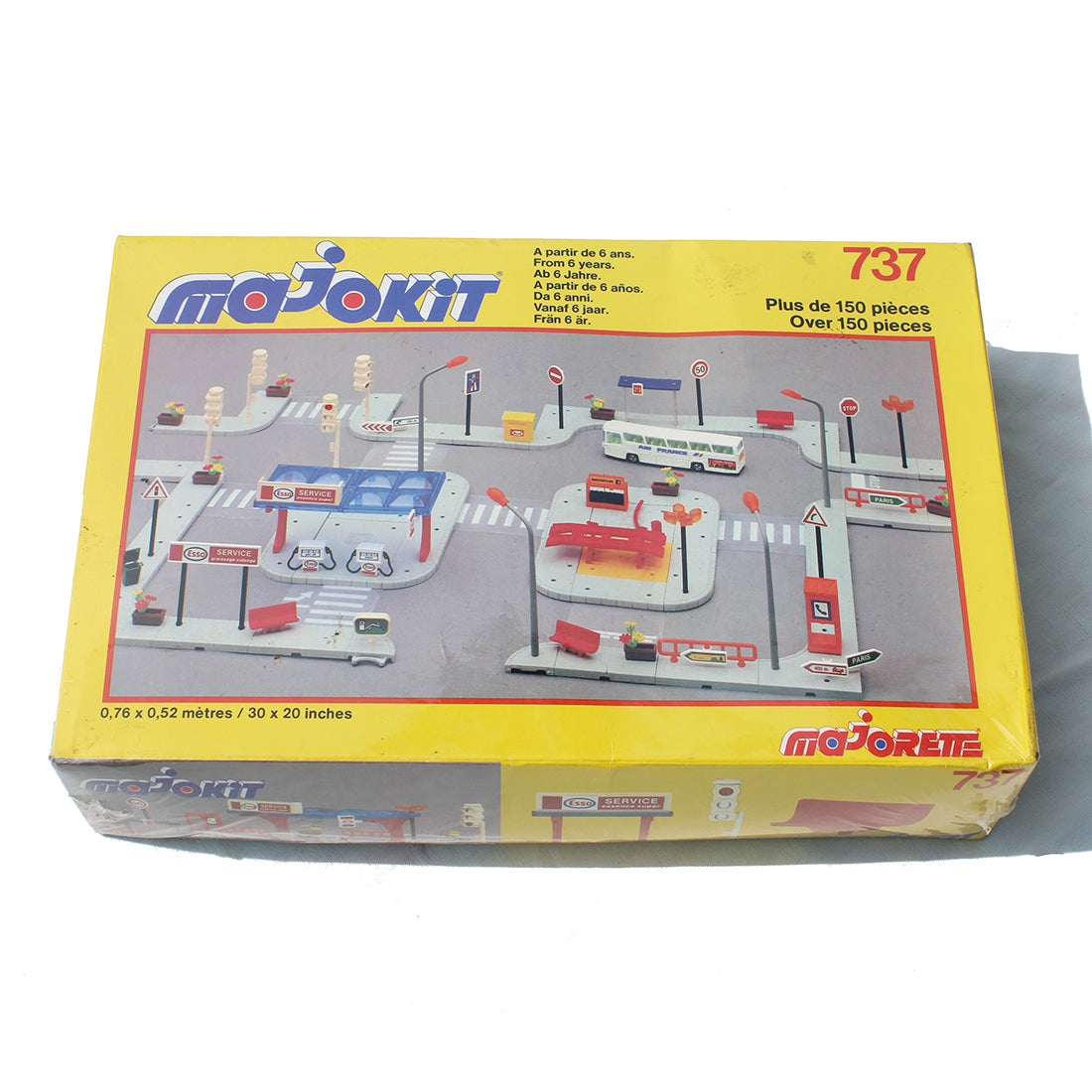 Boîte de jeu vintage Majorette Majokit #737 Station Service sous