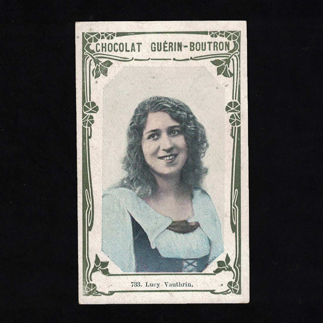 Chromo Publicitaire Guérin-Boutron - Jeune Dame - Bon état - 95x60 Mm - France