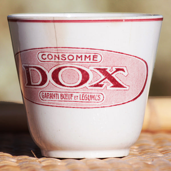 Tasse publicitaire en faïence pour le bouillon / consommé Dox