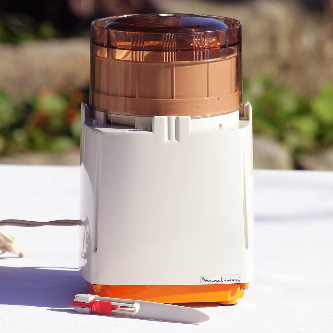 Hachoir Moulinex Type 320 - 700W - Orange - Années 70 - Fonctionnel - Occasion