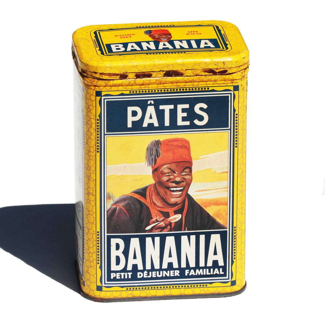 Vintage Banania Tin, French Tin Canister, Sucre, Promotional French Tin 