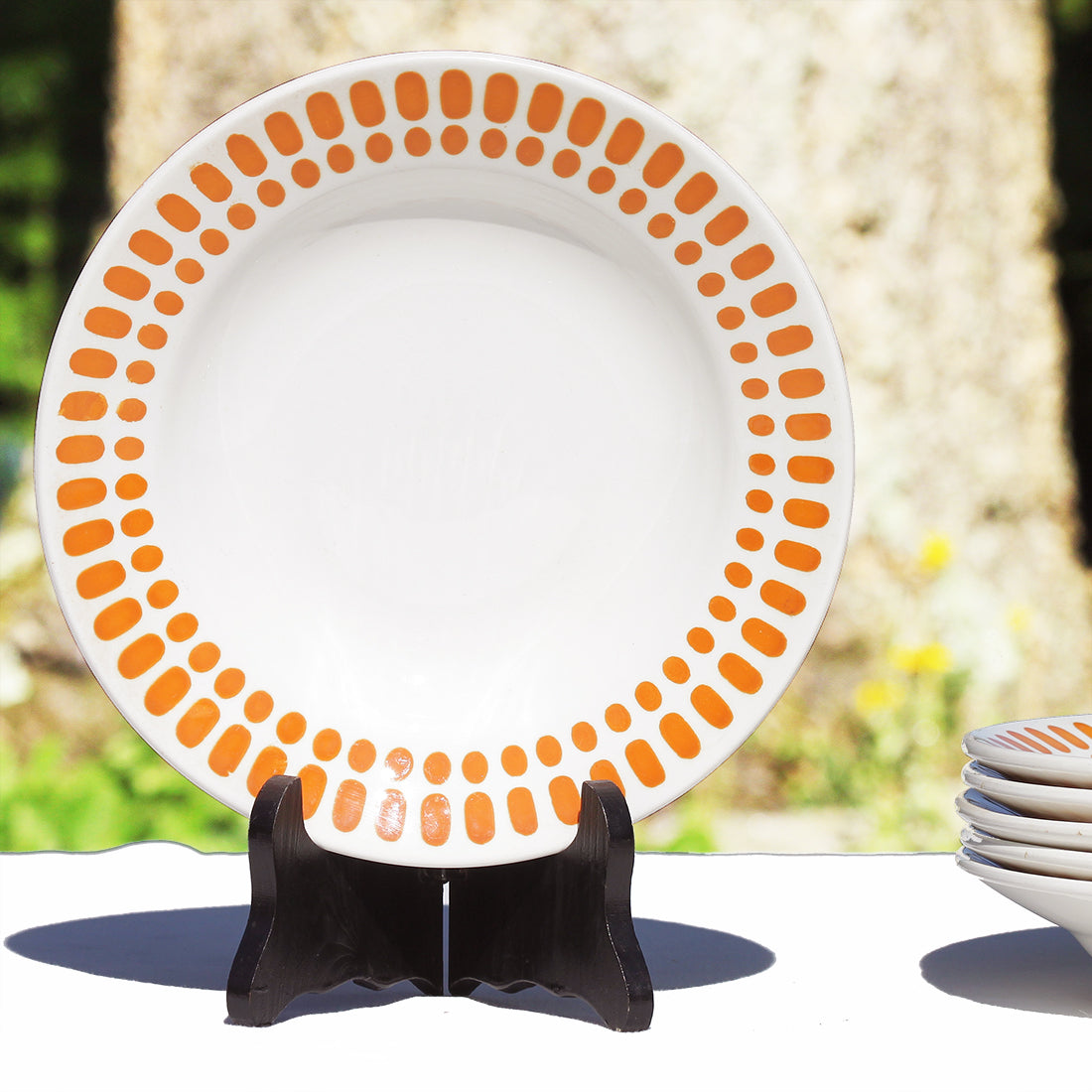 6 antiguos platos llanos Sarreguemines · 6 assiettes plates Digoin  (VENDIDOS) - Vintage & Chic