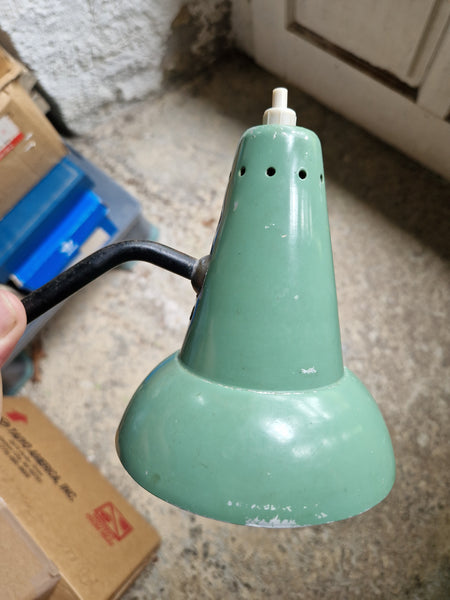 Ancienne lampe de table " cocotte " coloris vert des années 1950 ( no Lacroix Biny )