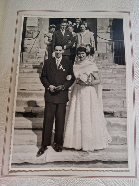 Ancien album photo de mariage / 19 photos années 1950