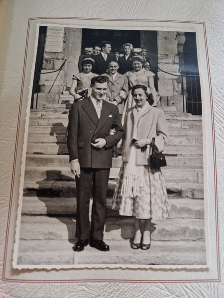 Ancien album photo de mariage / 19 photos années 1950