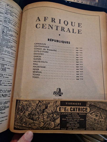 Ancien bottin annuaire professions 1964 Afrique Centrale / Algérie / Maroc / Tunisie etc...