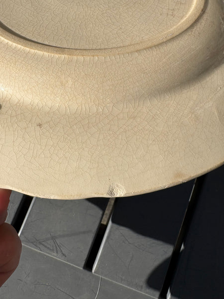 Assiette plate ancienne faïence de Gien – Modèle Rinceaux