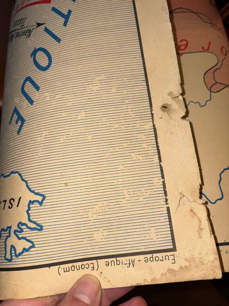 Carte scolaire vintage recto-verso – Europe économique / Afrique économique