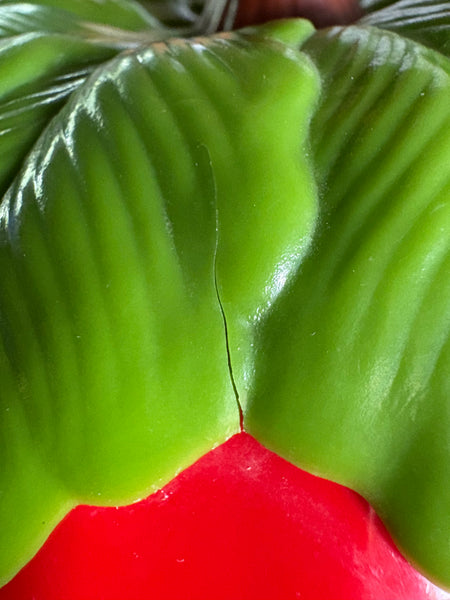 Seau à glaçons vintage en forme de fraise – Plastique rouge avec couvercle