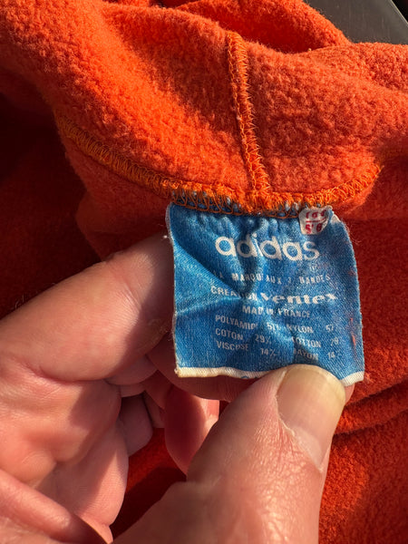 Veste à capuche vintage Adidas – Orange – Taille S (168) – Modèle 70s/80s