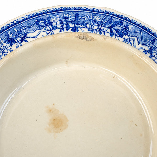 Beurrier ancien Villeroy & Boch – Modèle Burgenland, décor bleu sur fond blanc