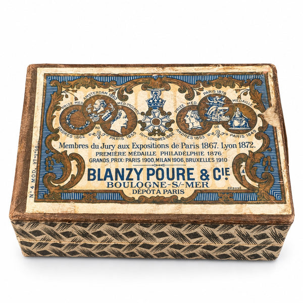 Ancienne boîte de plumes métalliques Blanzy Poure & Cie, modèle Monopole