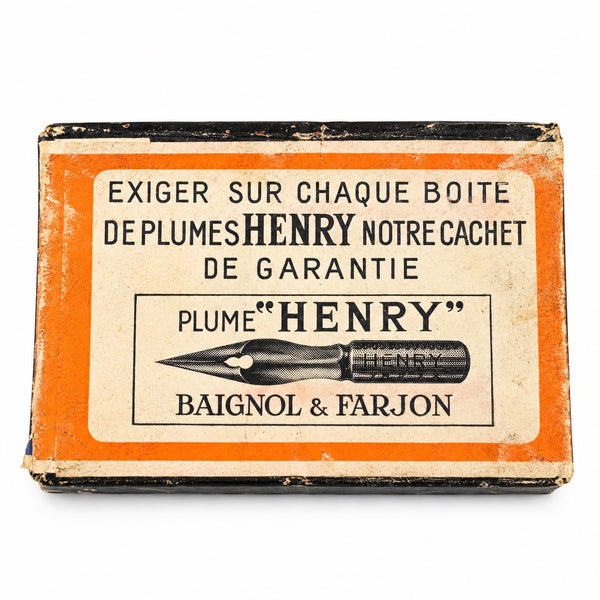 Boîte ancienne de plumes Baignol & Farjon, modèle Henry 387 EF
