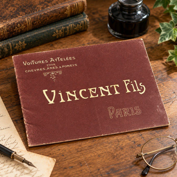 Petit catalogue publicitaire ancien Vincent Fils – Voitures attelées pour chèvres, ânes et poneys, Paris