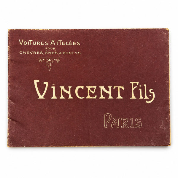 Petit catalogue publicitaire ancien Vincent Fils – Voitures attelées pour chèvres, ânes et poneys, Paris