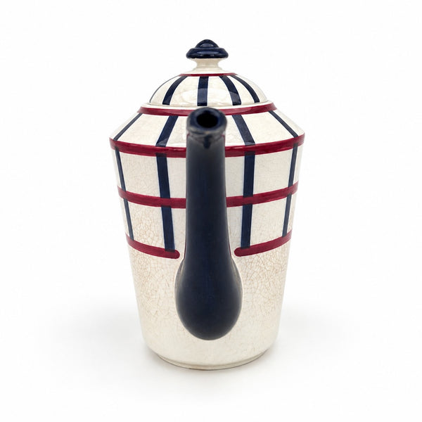 Cafetière / verseuse à café HBCM Creil & Montereau “Béarn” en faïence craquelée
