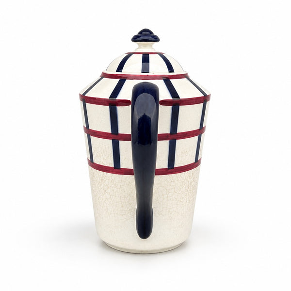 Cafetière / verseuse à café HBCM Creil & Montereau “Béarn” en faïence craquelée