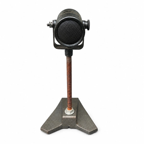 Microphone ancien Mélodium Mélodynamic 75A fin des années 1940 – début des années 1950