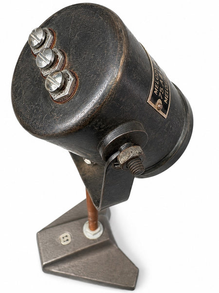 Microphone ancien Mélodium Mélodynamic 75A fin des années 1940 – début des années 1950