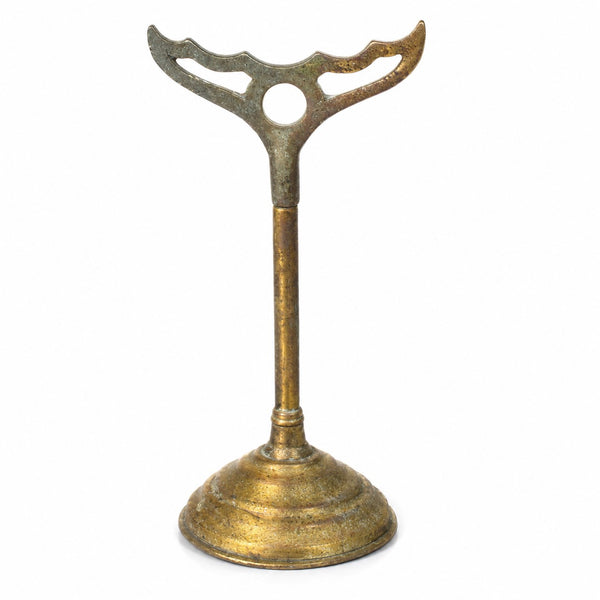 Petit présentoir de vitrine ancien Siegel en métal doré pour bijoux