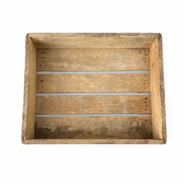Petite caisse d'épicerie ancienne en bois PREVAL – Consigne 150 Fcs
