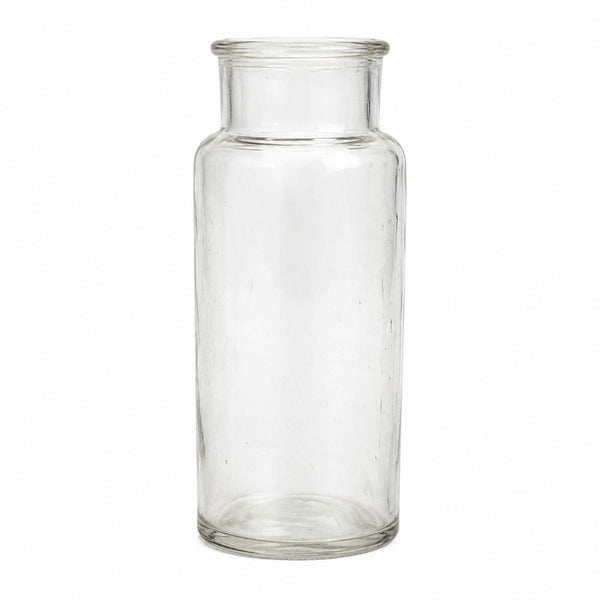 Grand bocal d'apothicaire et de pharmacie ancien en verre soufflé 28 cm