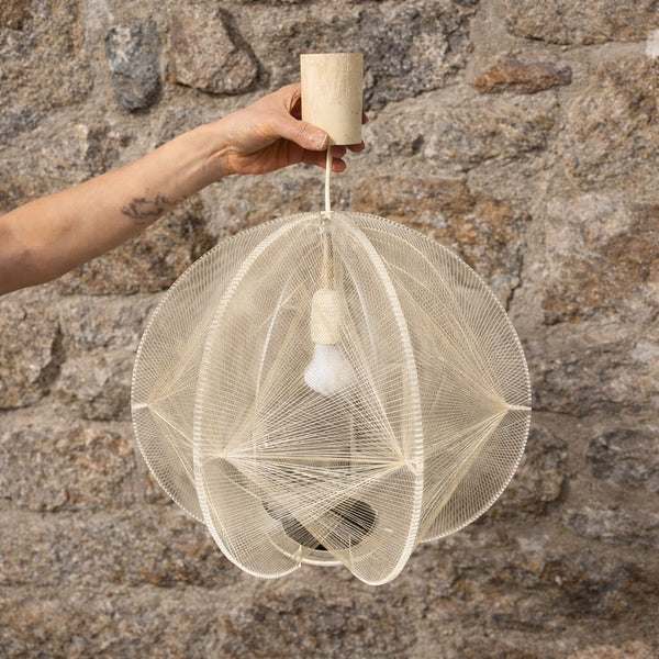 Suspension vintage en Perspex et fils de nylon attribuée à Paul Secon pour Sompex – design Space Age années 70