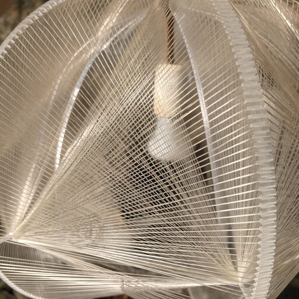 Suspension vintage en Perspex et fils de nylon attribuée à Paul Secon pour Sompex – design Space Age années 70
