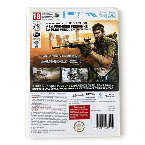 Jeu Nintendo Wii Call of Duty: Black Ops – Complet avec notice – Version française PAL