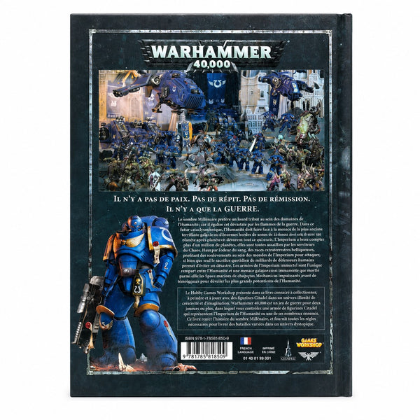 Livre Warhammer 40,000 en français – Livre de règles relié Games Workshop / Citadel – Édition 2017