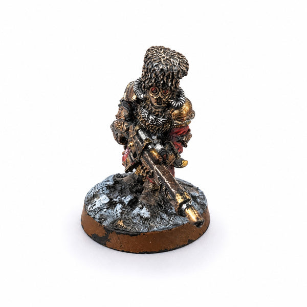 Figurine métal peinte Vostroyan Firstborn avec fusil laser – Garde Impériale Warhammer 40,000