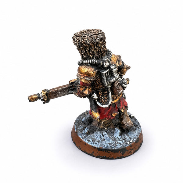 Figurine métal peinte Vostroyan Firstborn avec fusil laser – Garde Impériale Warhammer 40,000