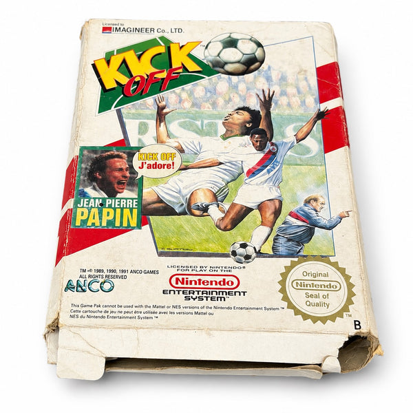 Jeu vidéo ancien Nintendo NES Kick Off – 1985 – avec boîte d’origine, sans notice