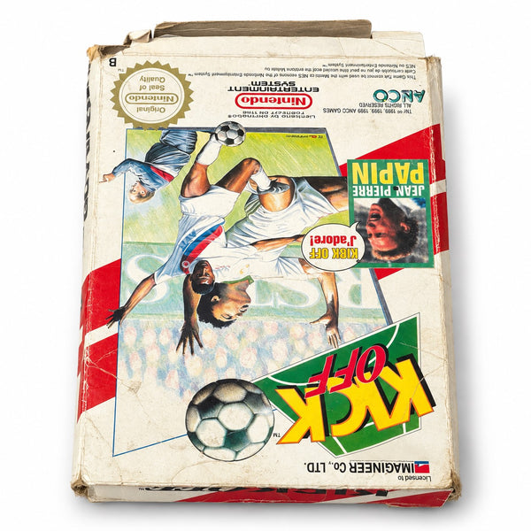 Jeu vidéo ancien Nintendo NES Kick Off – 1985 – avec boîte d’origine, sans notice