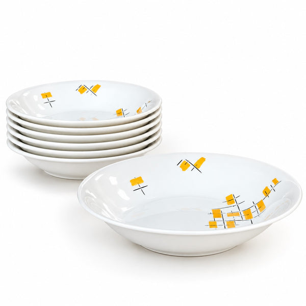 Service à pâtes 6 assiettes calottes et 1 plat creux en faïence de Sarreguemines-Digoin « Riviera »