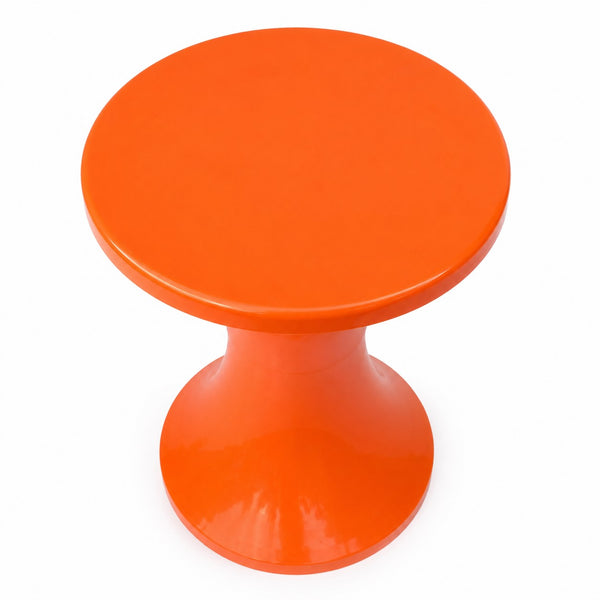 Tabouret Tam Tam vintage orange en plastique Stamp, modèle 169, Henry Massonnet, années 1970