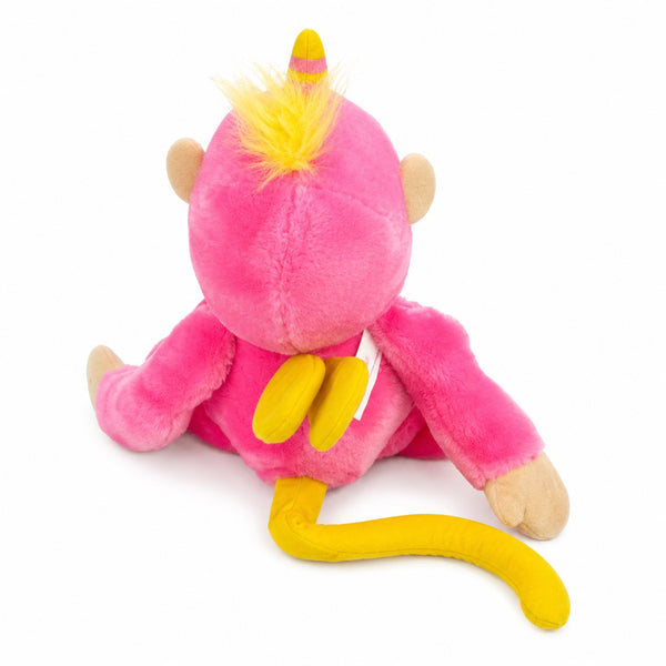 Peluche vintage Disney Les Wuzzles Rhinosinge (Rhinokey) 30 cm rose et jaune