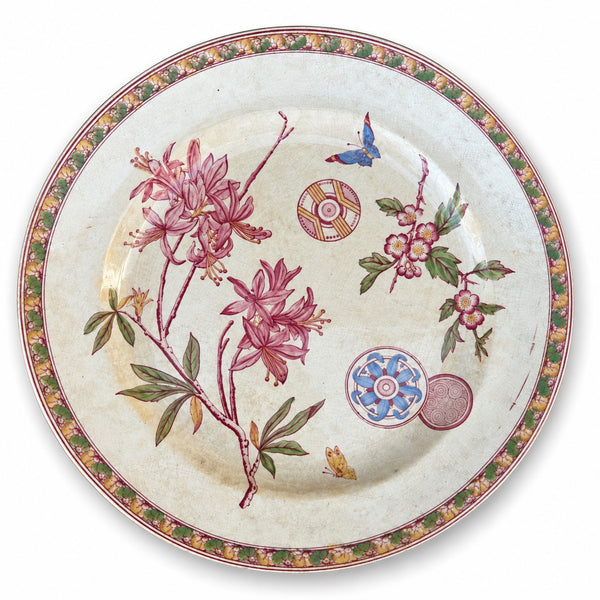 Lot de 4 assiettes plates en faïence anglaise Hanley H & R – env. 26 cm