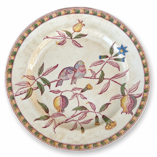 Lot de 4 assiettes plates en faïence anglaise Hanley H & R – env. 26 cm
