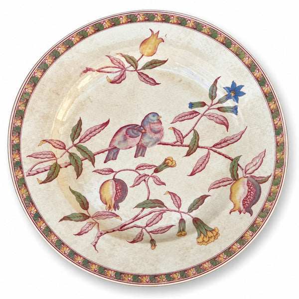 Lot de 4 assiettes plates en faïence anglaise Hanley H & R – env. 26 cm