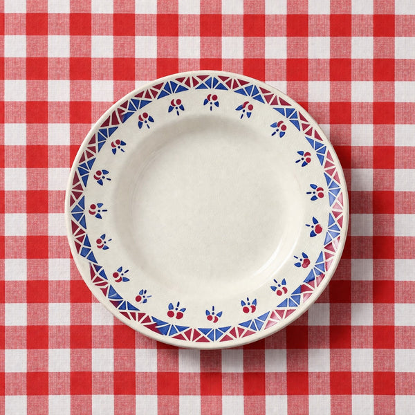 Service de 6 assiettes creuses anciennes – Porcelaine opaque de Gien – Décor Normandie