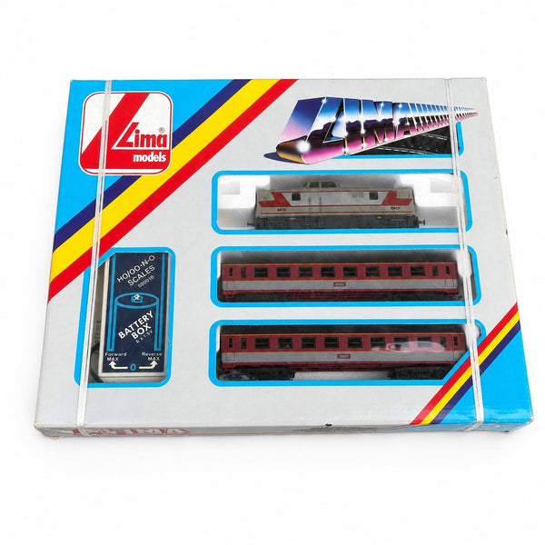 Coffret train électrique vintage Lima SNCF BB 9531 jamais ouvert avec 2 voitures – boîte 101800 B