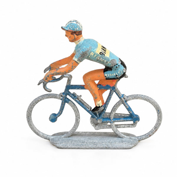 Figurine coureur cycliste Salza – Tour de France – maillot Bianchi – années 1960