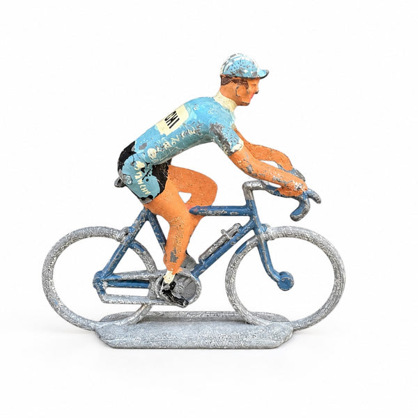 Figurine coureur cycliste Salza – Tour de France – maillot Bianchi – années 1960