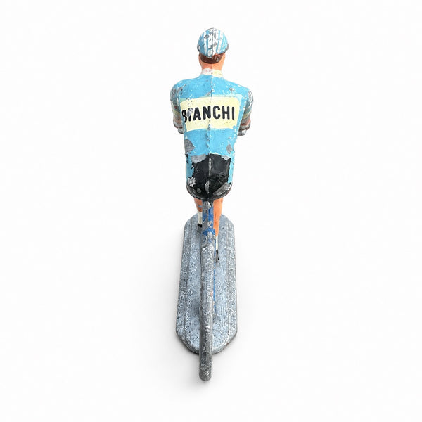 Figurine coureur cycliste Salza – Tour de France – maillot Bianchi – années 1960