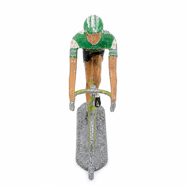 Ancienne figurine cycliste Salza La Redoute Motobécane en zamac peint – Échelle 1:32